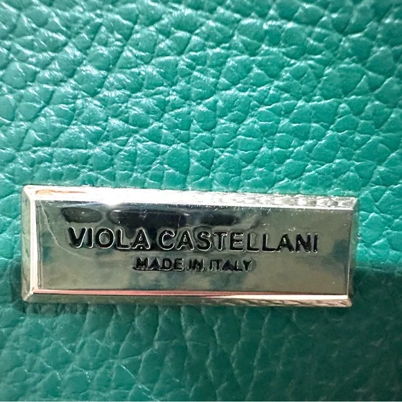 Vida Castellani Green Leather Shoulder Bag - Picture 2 of 10